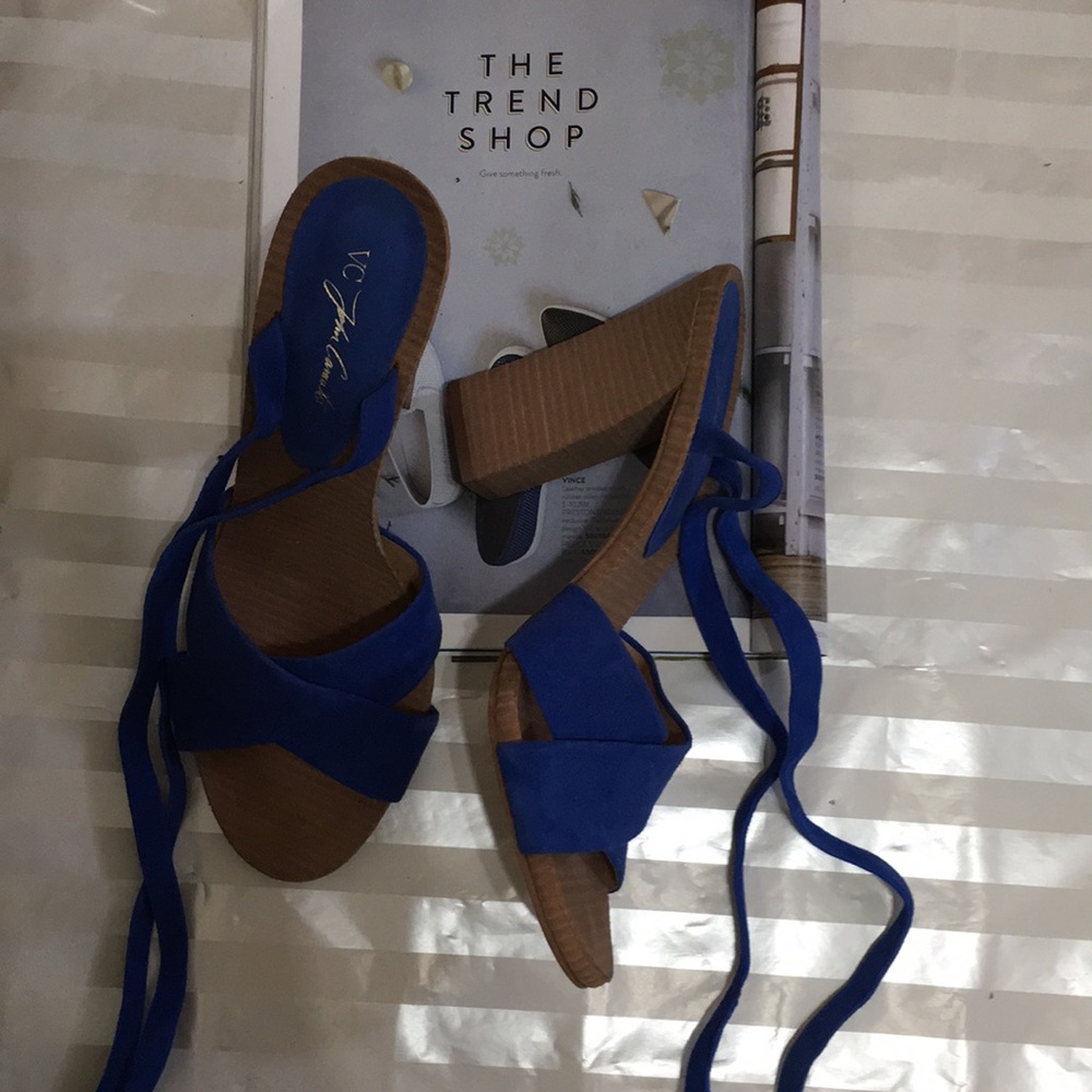 Vince Camuto - Blue Leather Sandals
